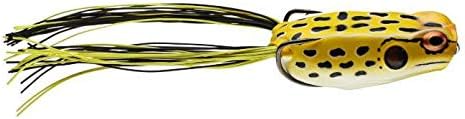BOOYAH Poppin' Pad Crasher Topwater Bass Fishing Hollow Body Frog Lure with Weedless Hooks