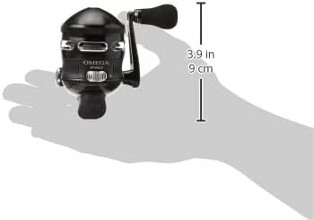 Zebco Omega Pro Spincast Fishing Reel, Dual Ceramic Pick-up Pins, Solid-Brass Pinion Gear, GlideLine ll Line Retrieval System, Pre-Spooled