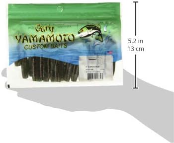 Yamamoto 5" Single Tail Grub Soft Plastic Fishing Angling Swimbait Lures with Tail-Curling Action - 20 Pack