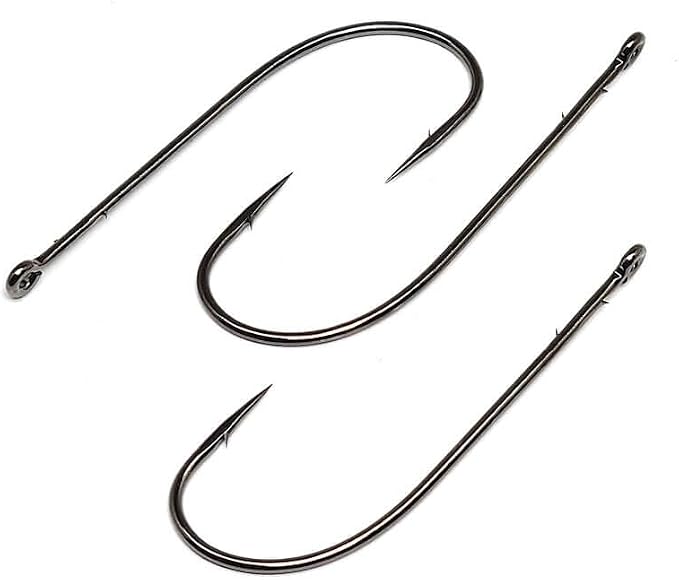 Gamakatsu Gamakatsu High Carbon Steel Worm Hook with Barbed Shank Finish