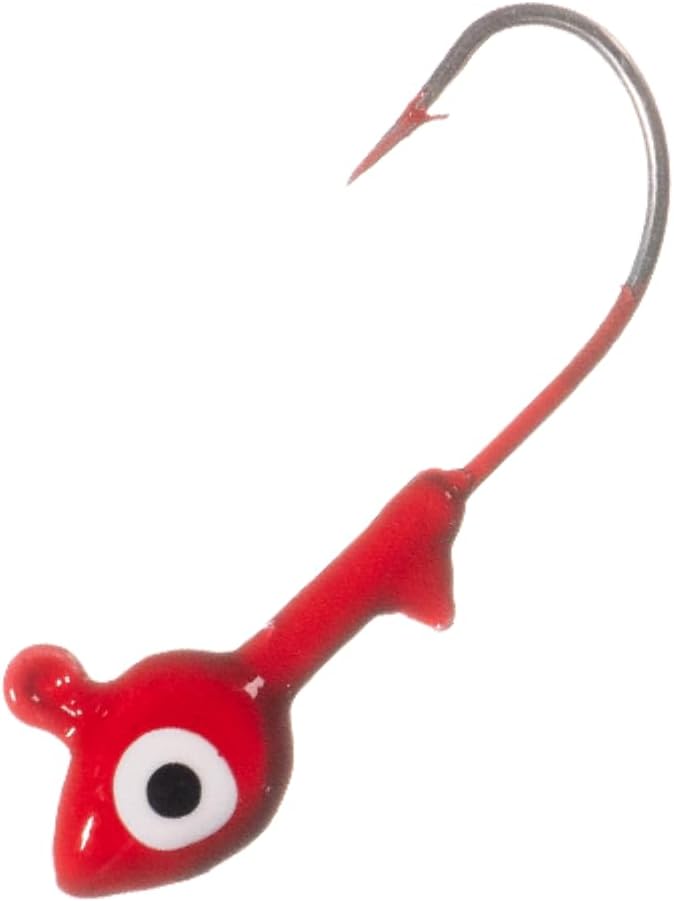 Arkie Lures MSHP-14-6-100 Saltwater Jig Heads- #6 Red- 1/4 oz- 100 Pack