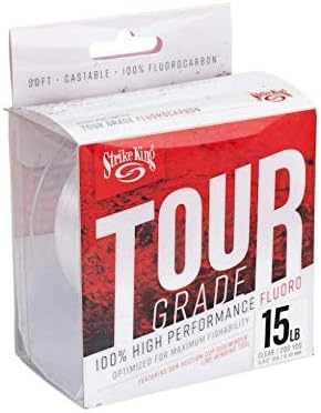 Strike King Tour Grade Fluorocarbon Fishing Line, 200-Yards, 15-Pound, Clear