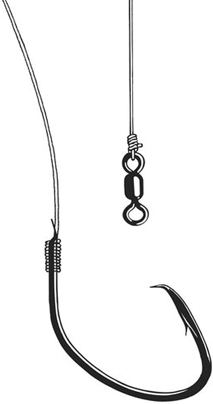 Owner Ghost Leaders with Fluorocarbon Line and Needle Point Hooks
