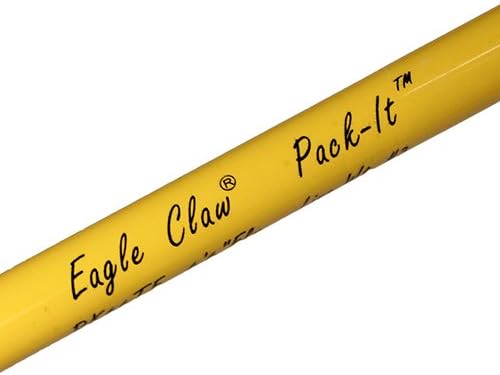 Eagle Claw PK66TF Pack-It Fly Combo, 6'6" Length, 1 Piece Telescopic. #3 Line Weight, Yellow Rod/Black Reel