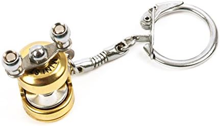 Creative Miniature Trolling Reel Drum Wheel Shape Key Chain Fishing Wheel Pendant Angler Gift