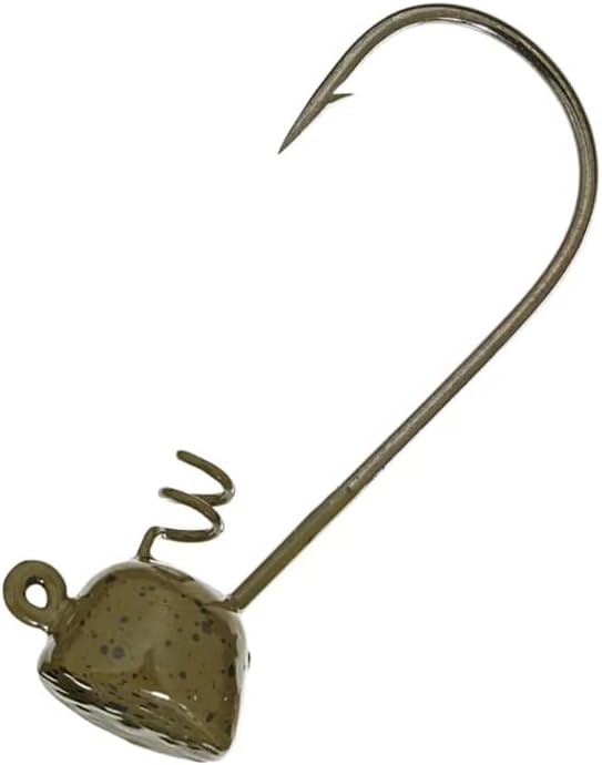 BUCKEYE Lures Spot Remover Pro Model Jig Head with Heavy-Duty Spring & Nickel Hook for Soft Plastic Bass Fishing Baits - 5 Pack