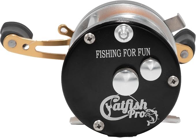 Catfish Pro Fishing for Fun Baitcasting Reel Pre-Spooled with Line | Durable, Easy to Use, and Smooth Fishing Reels for Catfish, Bass, Carp, Trout, and More Fish Varieties