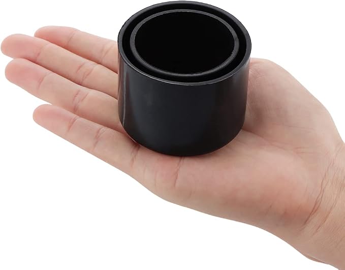 8 Pcs Black Rubber Fishing Rod Holder Tube Insert Protector, Fit 2" Tube(50mm to 51mm)