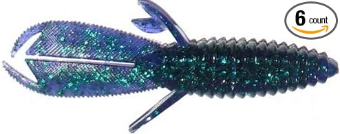Charlie's Worms Flippin' Bug, Scented, Soft Bait for Freshwater Saltwater, 6pk