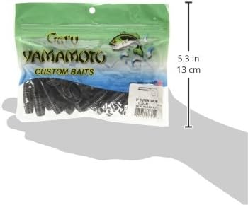 Yamamoto 5" Single Tail Grub Soft Plastic Fishing Angling Swimbait Lures with Tail-Curling Action - 20 Pack
