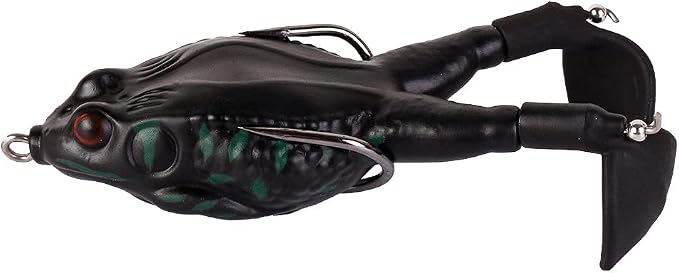 Topwater Frog Lures Fishing Lures, Soft Frog Fishing Bait Freshwater & Saltwater Floating Bait with Weedless Hooks, Bass Trout Musky Pike Lures Kit Fishing Accessories (DG9013-3.54" 0.46oz)