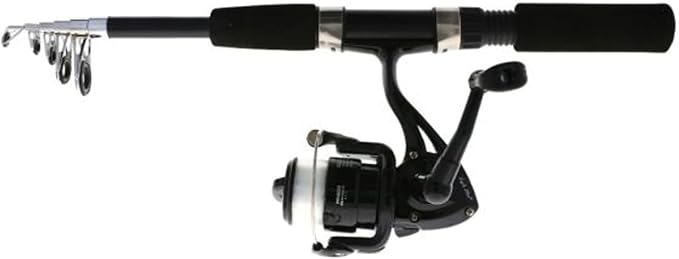 Eagle Claw Pack-IT Black Spin Combo Glass Telescopic 5'6 1PC, One Size, (PK56TSB)