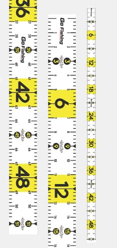 Fishing Ruler for Boat 51" Self-Adhesive Fish Measuring Decals 3 Pack Waterproof Self Adhesive Measuring Ruler Tape (White)