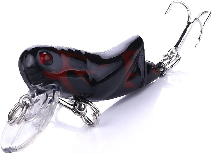 5pcs Crickhopper Cricket/Grasshopper Crankbait Fishing Lures, Grasshopper Bait Bionic Mini Fishing Topwater Lures for Freshwater and Saltwater for Bass Pike Walleye Trout Lures