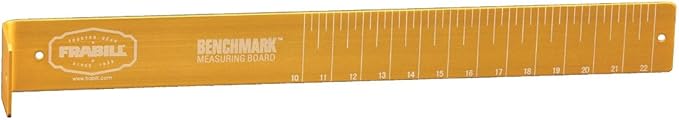 Frabill 1551 Benchmark Measuring Board, 2.5-Inches Wide by 22-Inches Long, Gold-Anodized Aluminum Finish