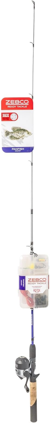 Zebco Ready Tackle Spinning Combo, 5-Foot 6-Inch, 2-Piece Fishing Rod, Size 30 Reel, 8-Pound Line, 29-Piece Tackle Kit