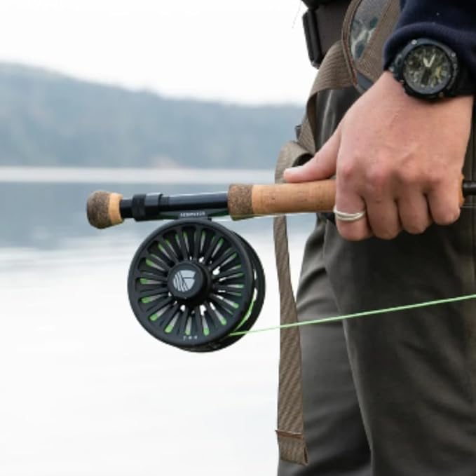 Redington Crosswater Fly Fishing Outfit – 4-Piece Fly Rod with Crosswater Reel, Rio Mainstream Fly Line & Zippered Travel Case – Complete Starter Kit