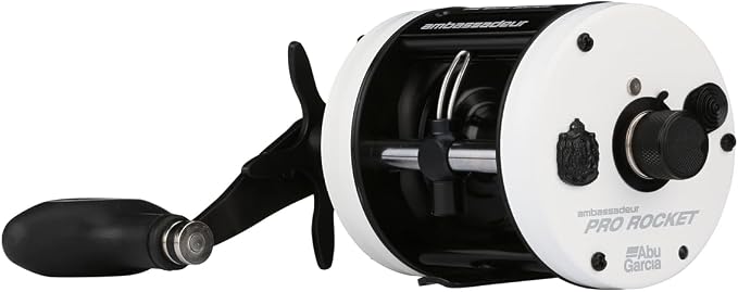 Abu Garcia Ambassadeur Pro Rocket 6500 CS Baitcast Reel White Edition