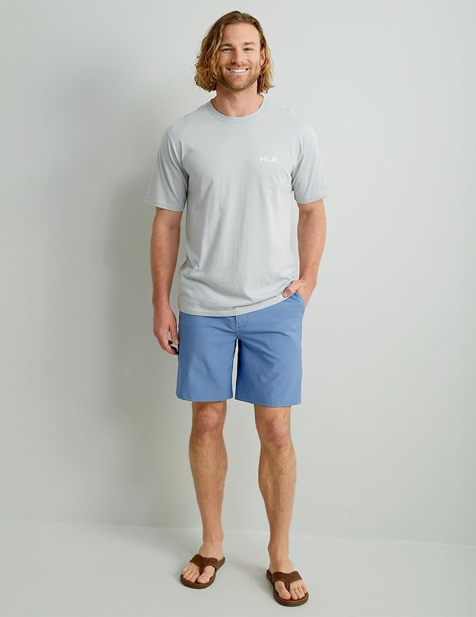 HUK Mens Performance Fishing Logo Tee, Short Sleeve T-Shirt for Men