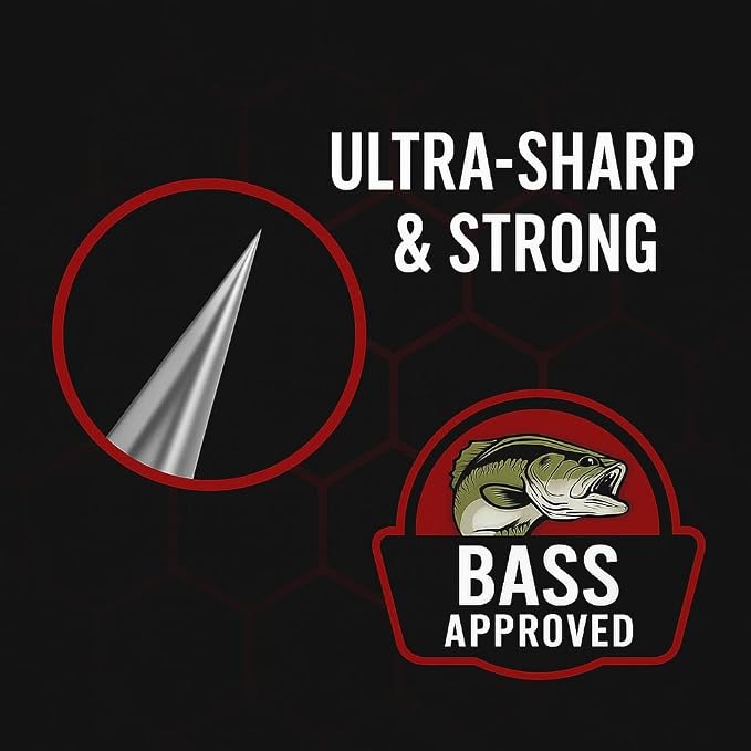 Worm Hooks for Bass Fishing- Texas Rig - Ewg