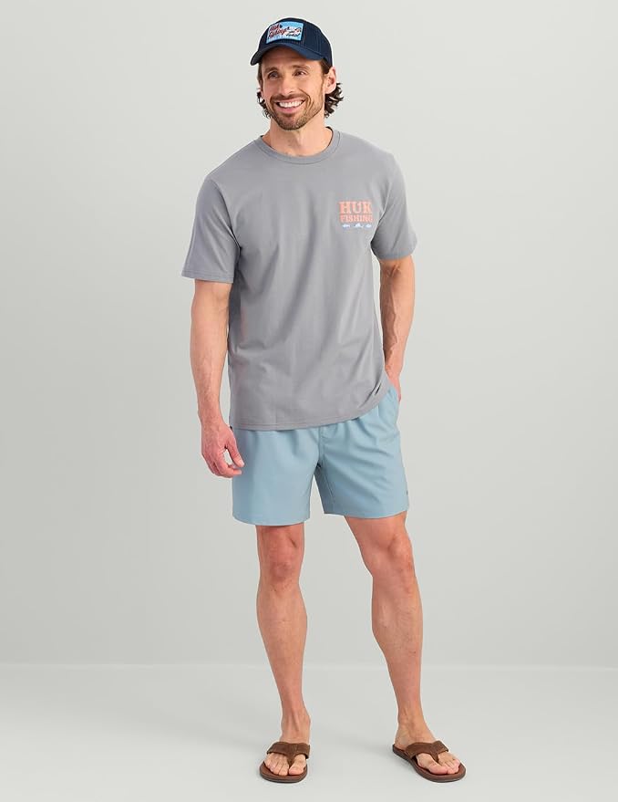 HUK Mens Performance Fishing Logo Tee, Short Sleeve T-Shirt for Men