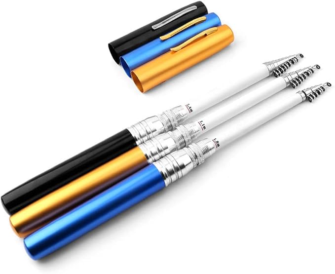 Lixada Fishing Rod Reel Combo Mini Pen Fishing Pole Kit Telescopic Fishing Rod Spinning Reel Combo Kit