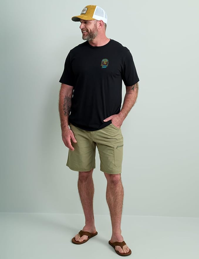 HUK Mens Performance Fishing Logo Tee, Short Sleeve T-Shirt for Men