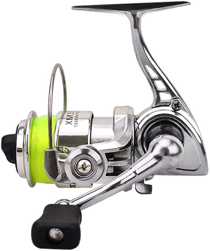 Mini Spinning Reel, 4.3:1 Gear Metal Fishing Reel, Ultra Smooth Powerful Spinning Fishing Reels with Reversible Handle, Compact Reel for Carp Bass Trout Freshwater Saltwater Fishin