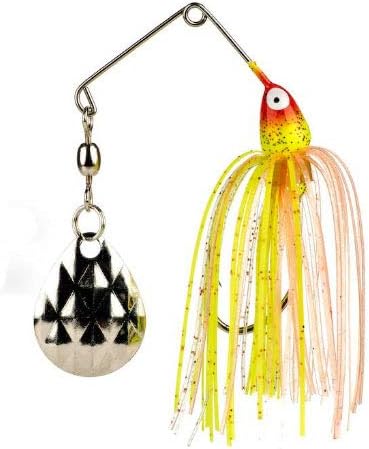 Strike King Mini-King Spinnerbait Fishing Lure, 1/8 oz, Durable Diamond Dust Head