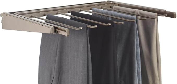 Closet Culture by Knape & Vogt 1.19 in. H x 23.44 in. W x 17.00 in. D Champagne Nickel Pants Rack Kit for Closet System