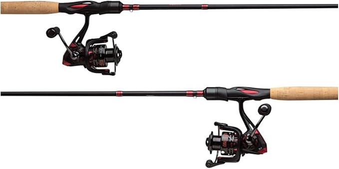 Eagle Claw CG56LS2C Crafted Glass Spinning Combo, 5'6" Length, 2 Piece, 2+1 Bearing, Crafted Glass, Light