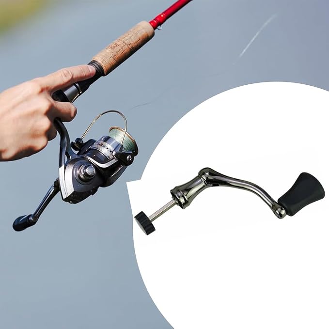 Rotate the Reel Handle;Fishing Reel knob Power Handle | Made of aluminum alloy, it is of good quality, sturdy and durable.