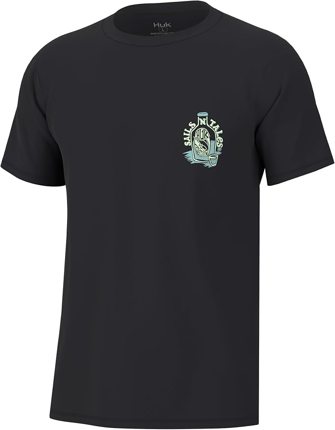 HUK Mens Fishing Graphic Tee, Performance Short Sleeve, Quick-Dry