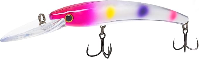 Bill Lewis Fishing Lipless Lifelike Trolling Precise Walleye Crankbait Lite with Two Large Mustad Triple Grips