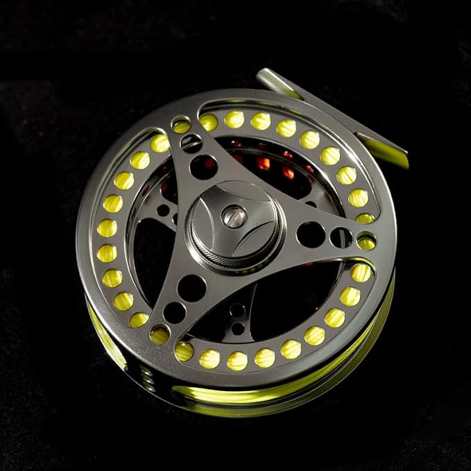 EX-ALC Fly Reel 3/4 5/6 7/8 9/10WT CNC Machined Large Arbor Aluminum Fly Fishing Reels Silver/Gunsmoke Fly Reels