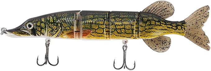 Large Multi Jointed Fishing Lures Bait,Big Giant Fishing Bass Lures,Crankbaits Swimbaits with Treble Hook
