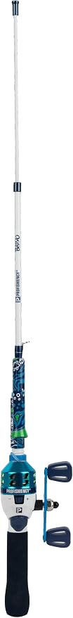 Profishiency Wild Child Pocket Spincast Fishing Combo, 30" Telescopic Fiberglass Rod, Micro Spincast Reel, 4.1:1 Gear Ratio, Pre-Spooled with 6 lb Line