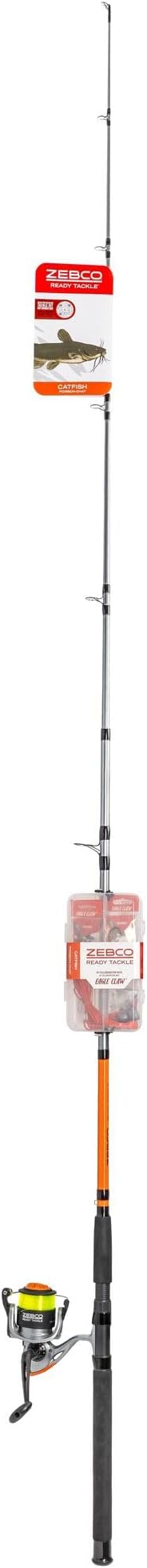 Zebco Ready Tackle Spinning Combo, 5-Foot 6-Inch, 2-Piece Fishing Rod, Size 30 Reel, 8-Pound Line, 29-Piece Tackle Kit