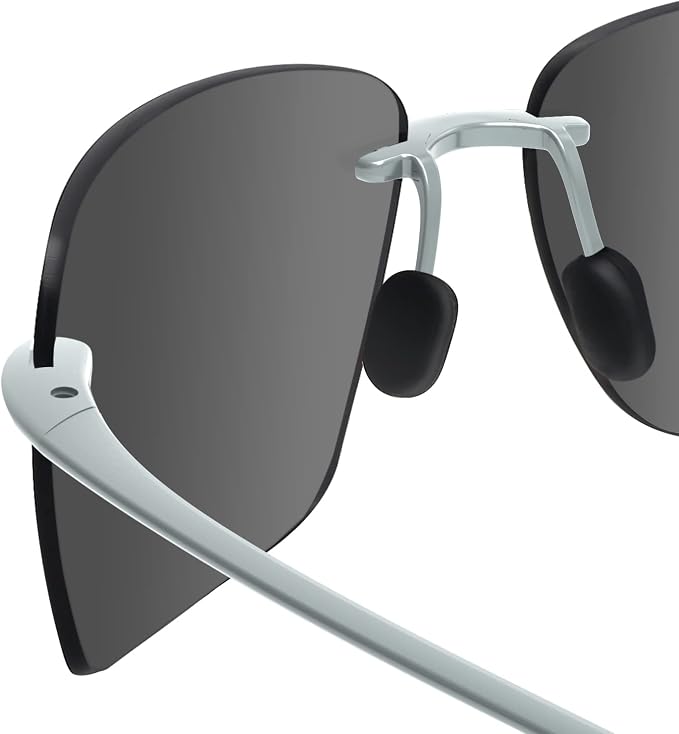 JULI Sports Sunglasses for Men Women Tr90 Rimless Frame for Running Fishing Golf Surf Driving MJ8009
