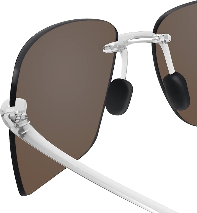 JULI Sports Sunglasses for Men Women Tr90 Rimless Frame for Running Fishing Golf Surf Driving MJ8009