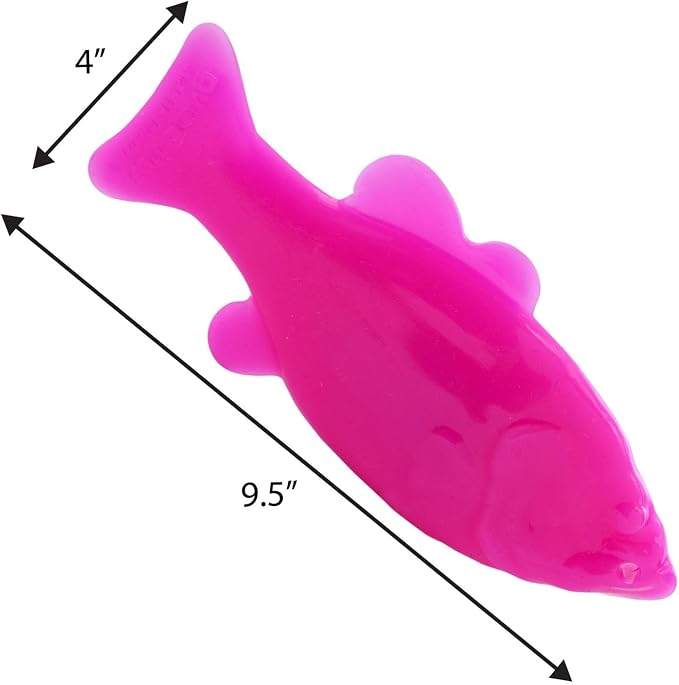 Ruff Dawg Flying Fish Floating Dog Toy – (1 pc) Assorted Colors – Durable Rubber Fetch & Water Toy with Rope Hole – Gentle on Teeth, BPA & Latex Free – Made in USA