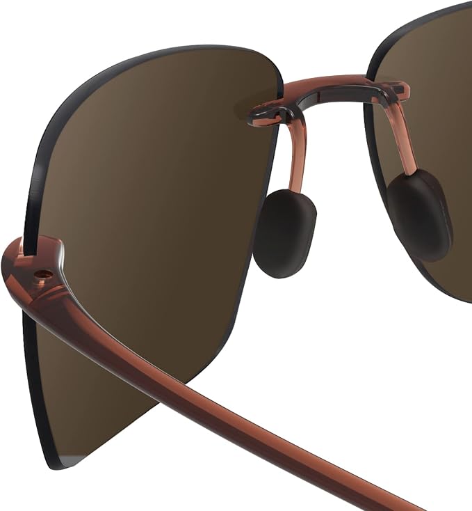 JULI Sports Sunglasses for Men Women Tr90 Rimless Frame for Running Fishing Golf Surf Driving MJ8009