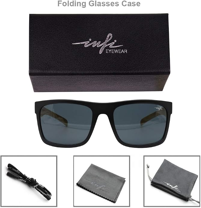 INFI Fishing Polarized Sunglasses for Men Driving Running Mirrored Glasses UV400 Protectiont