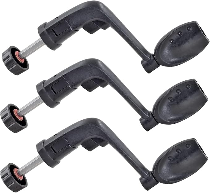 Waziaqoc 3PCS Fishing Spinning Reel Handle Grip Replacement, Rocker Arm Grip Fishing Reel Power Handle Grip