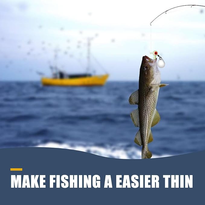 15/20/30Pcs Underspin Jig Heads with Spinner Fishing Jig Heads Hooks Set Crappie Jigs Fishing Jig Hooks Assortment Saltwater Freshwater Bass Crappie Trout Glow in The Dark…