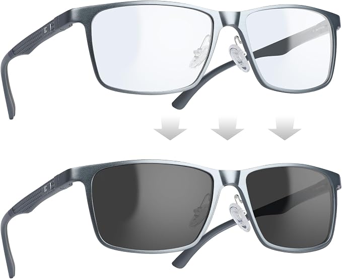 BIRCEN Polarized Mens Sunglasses for Driving: UV Protection Al-Mg Metal Sunglasses Lightweight Shades for Fishing Travel Golf