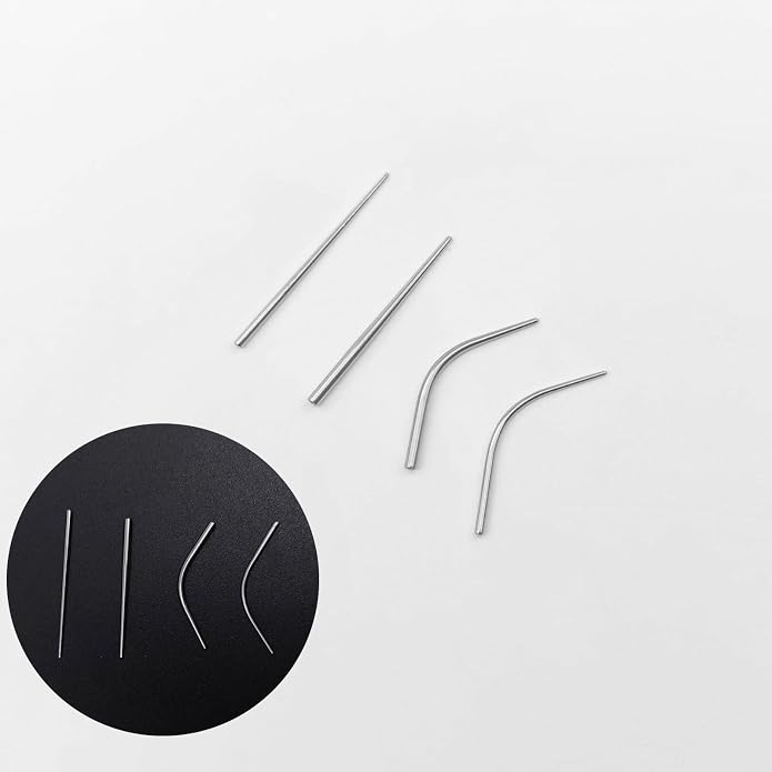 14G 16G 18G 20G Piercing Taper Piercing Ball Grabber Tool Stainless Steel Flat Back Earring Applicator Tool Threadless Insertion Pin Curved Body Piercing Kit for Ear/Nose/Navel/Lip/Eyebrow