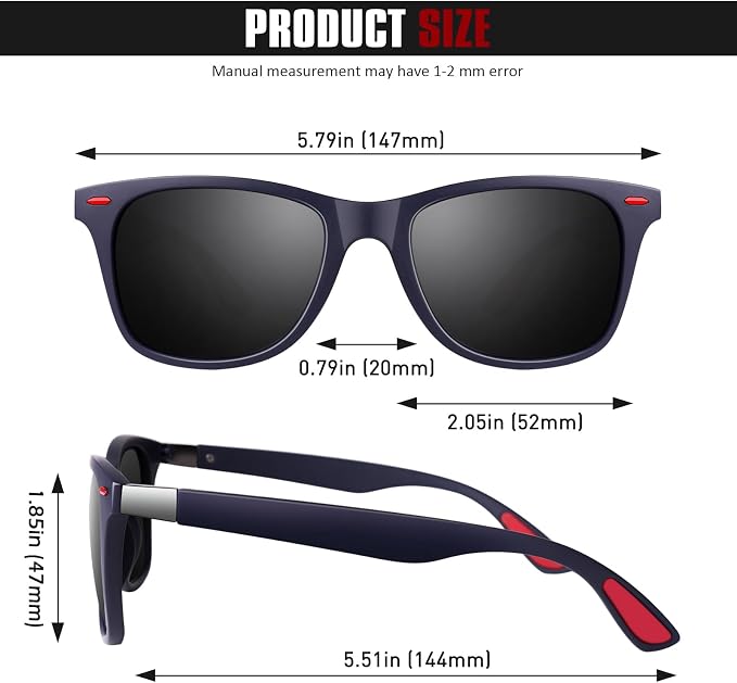 GQUEEN Polarized Sunglasses Men Womens,Flexible TR90 Frame,for Driving Fishing Cycling Hiking Golf Sports UV400 Protection