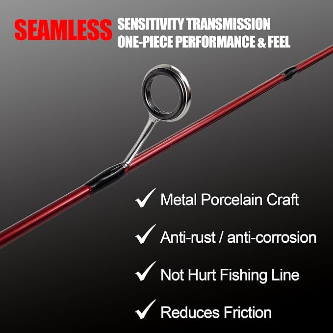 Eupheng Aerospin Ultralight Fishing Rod and Reel Combo,6’0” 6’6”, 2-Piece Fast Action Carbon Fiber Fishing Rod & 9+1 BB Spinning Reel with 20LB Drag, CNC Spool for Trout Crappie Panfish Finesse