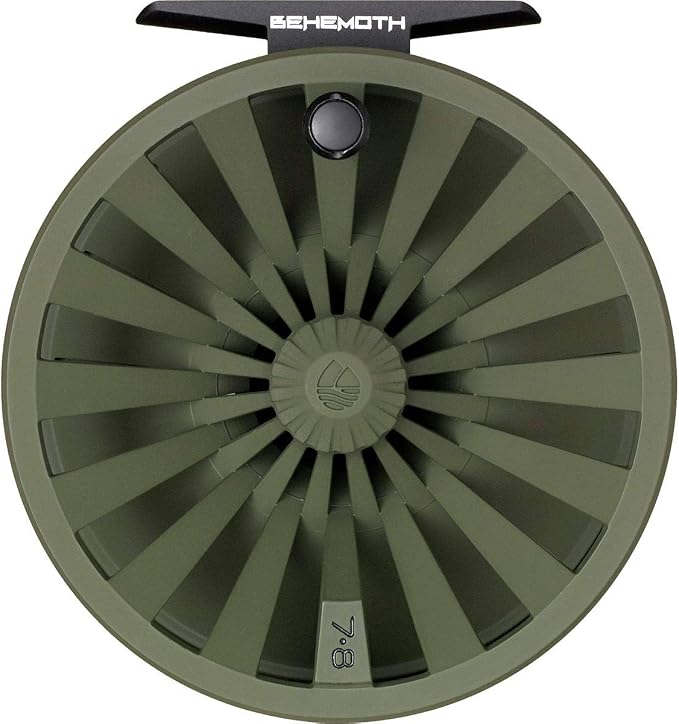 Redington Behemoth Fly Reel – Heavy-Duty Carbon Drag, Large Arbor, Die-Cast Frame & Deep V-Spool – Freshwater & Saltwater Fly Fishing Reel for Trout, Bass, Salmon & Big Game